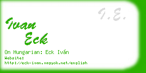 ivan eck business card