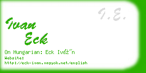 ivan eck business card